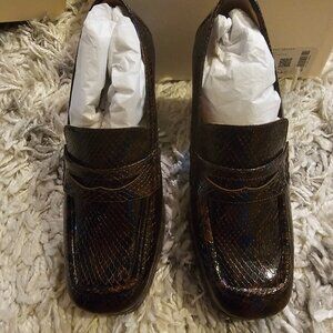 Sezane Jessie Loafers Brown Python Print - Never worn outside!
